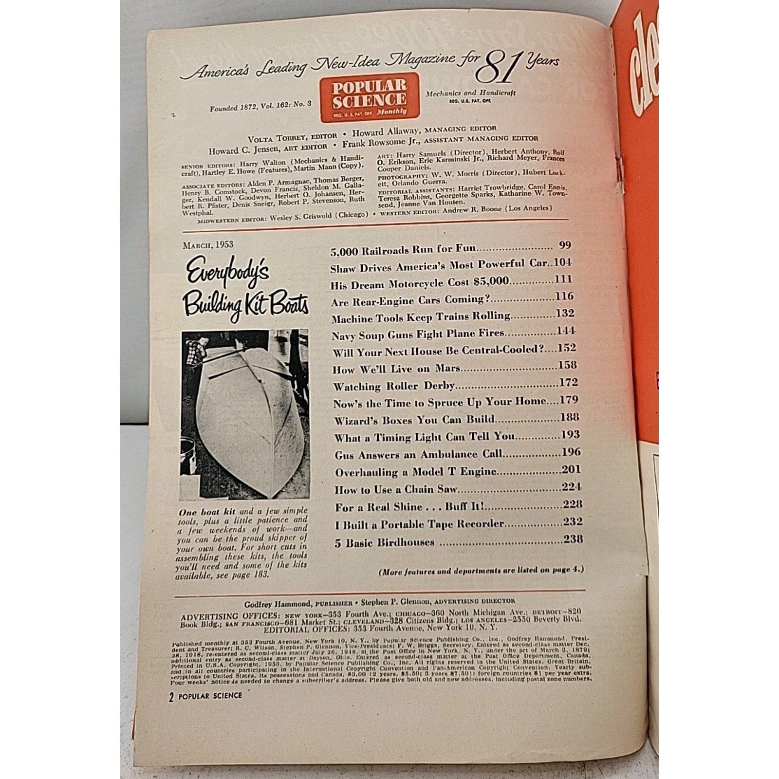 Popular Science Monthly Mechanics-Autos-Homebuilding - March 1953 - Vol.162 No.3