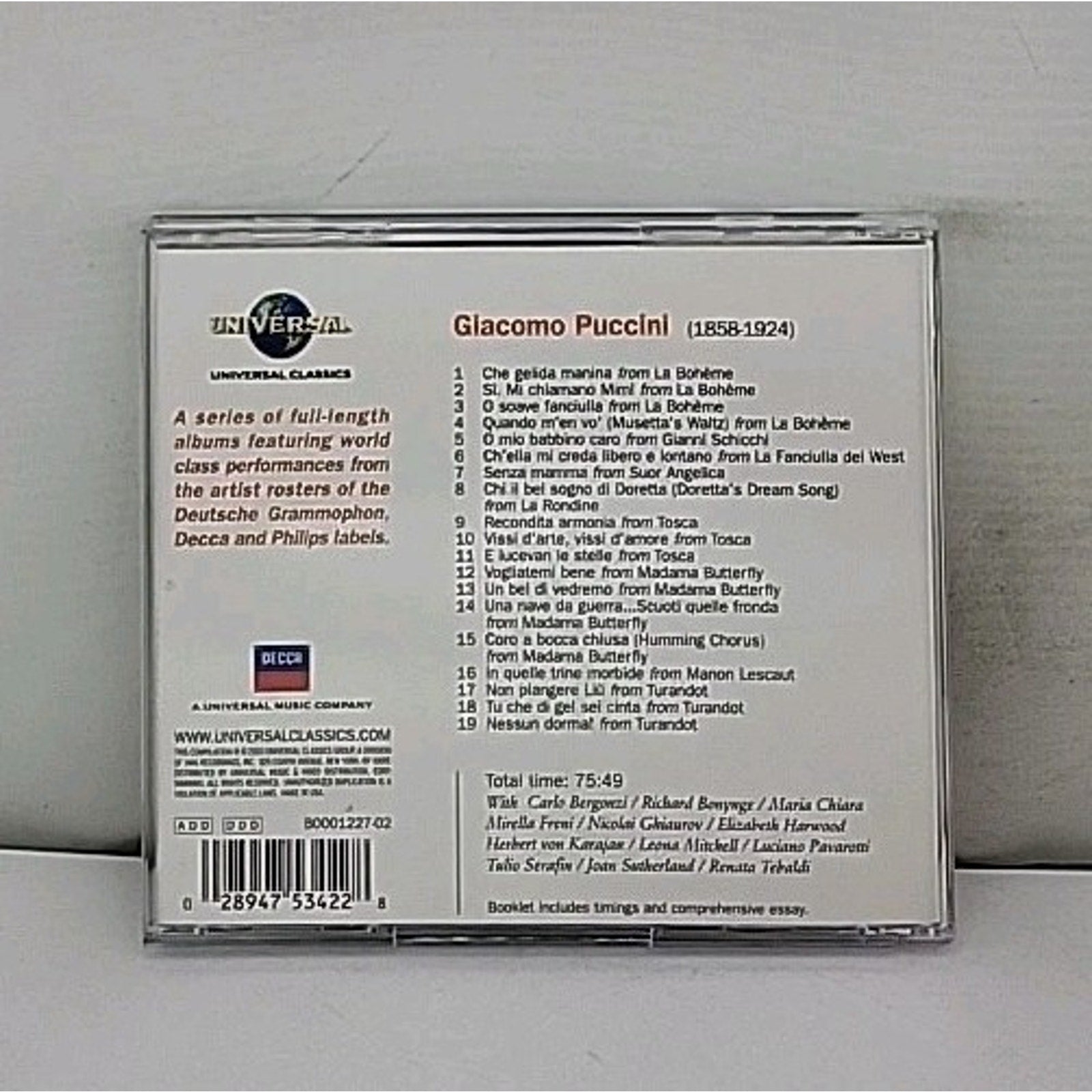 Puccini: Opera Arias by Various (CD, 2003)