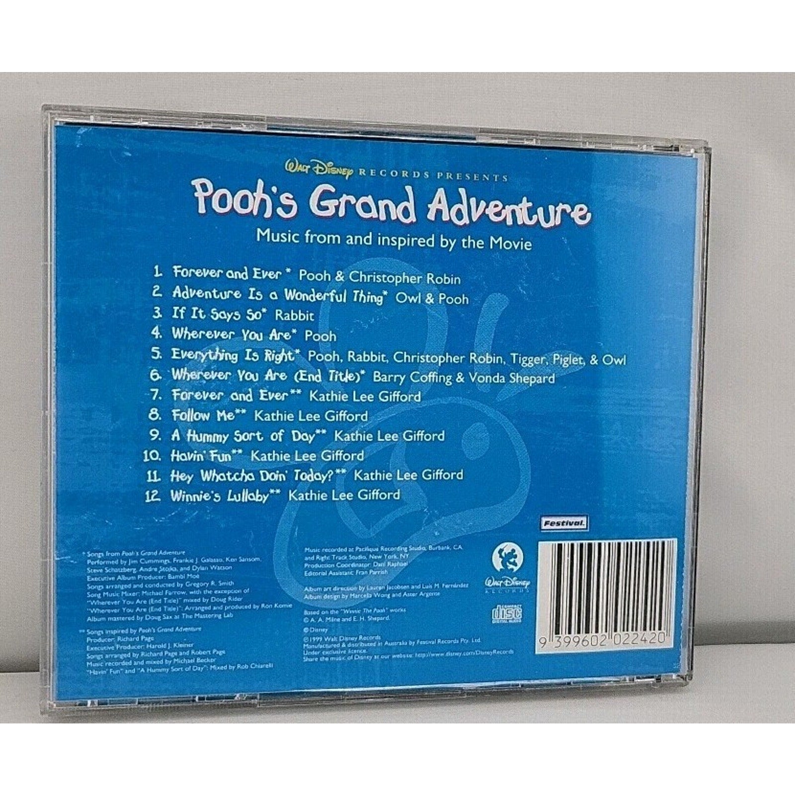 Disney's Pooh’s Grand Adventure: Music Inspired By The Movie CD 1997