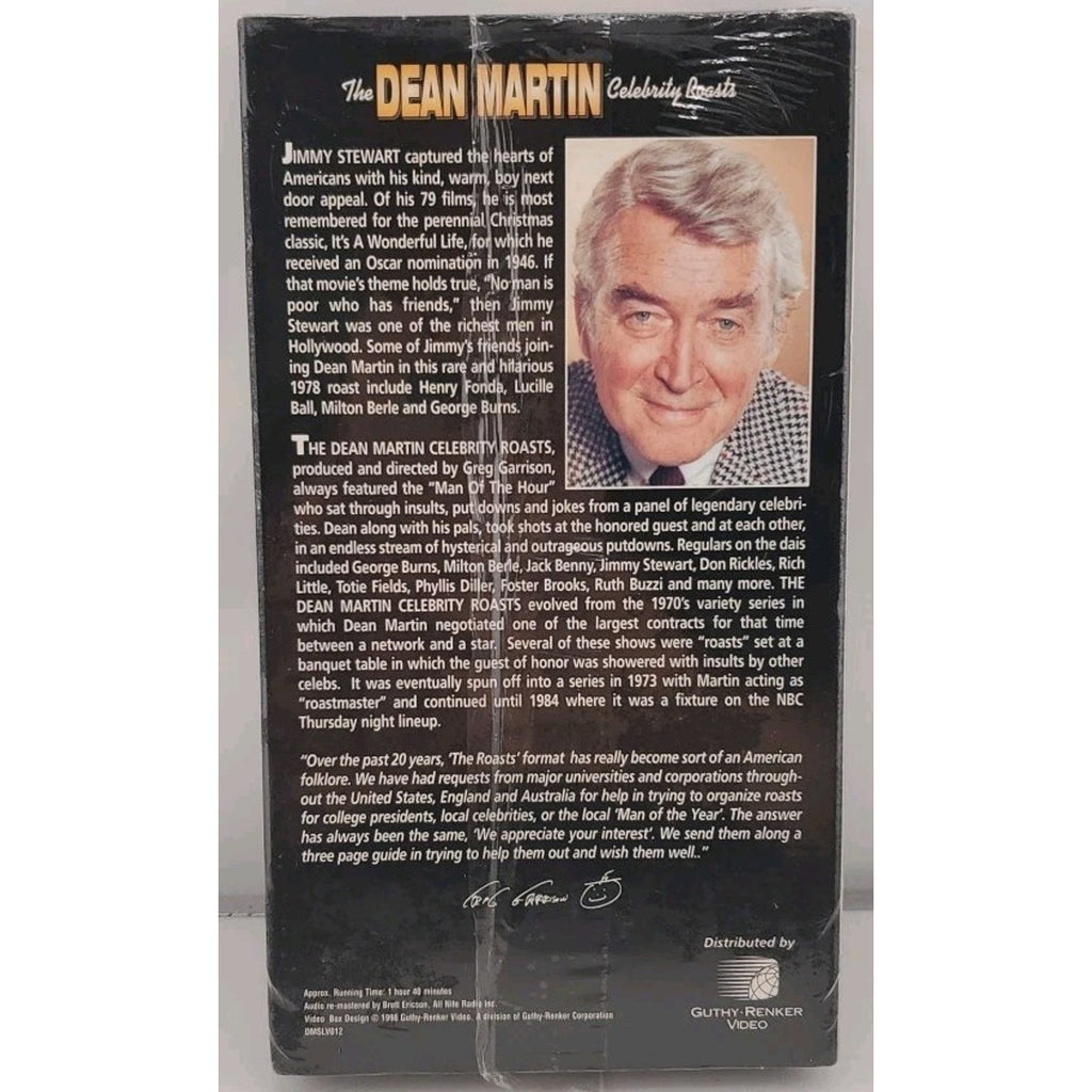 The Dean Martin Celebrity Roasts Man of the Hour Jimmy Stewart (VHS) *Brand New*