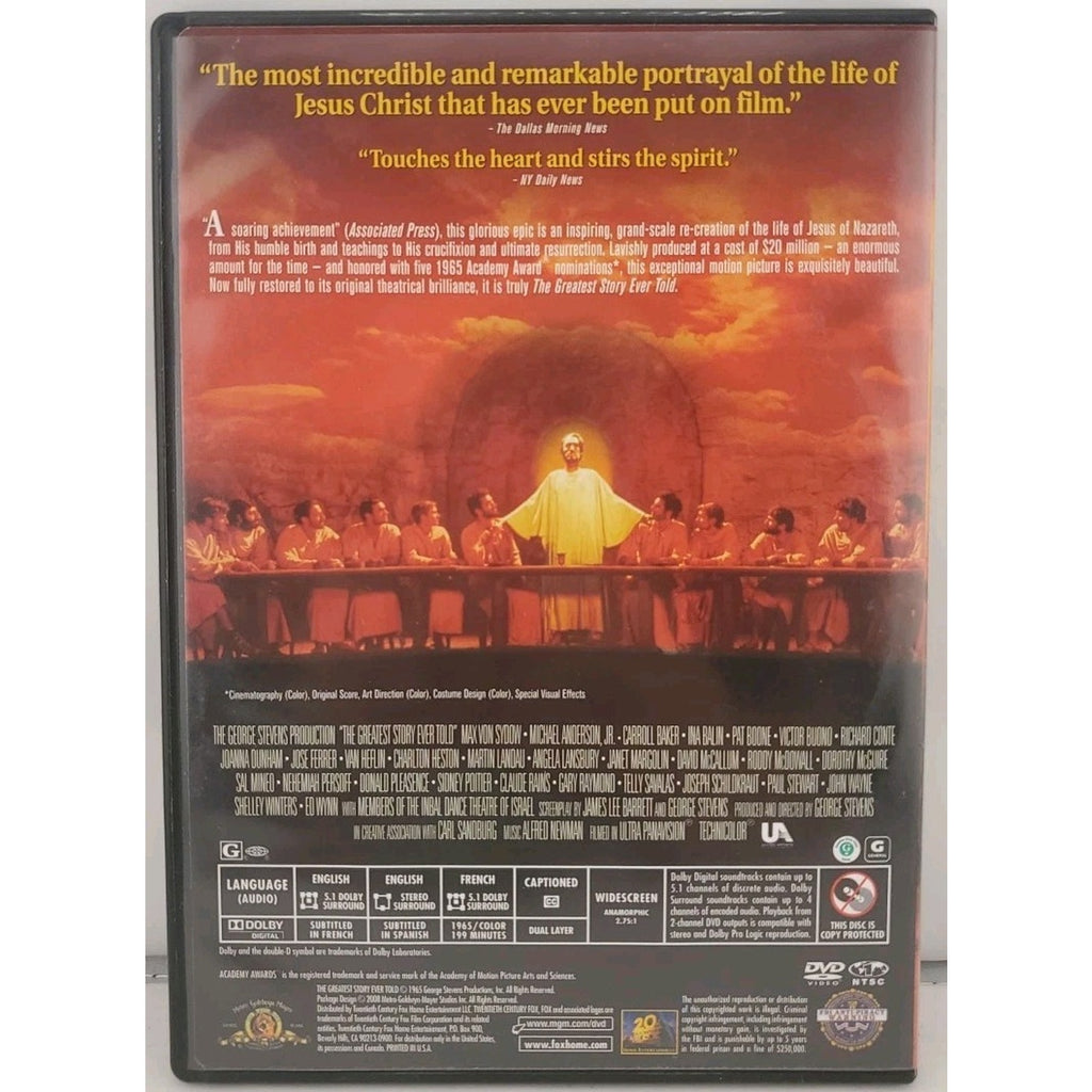 The Greatest Story Ever Told - DVD