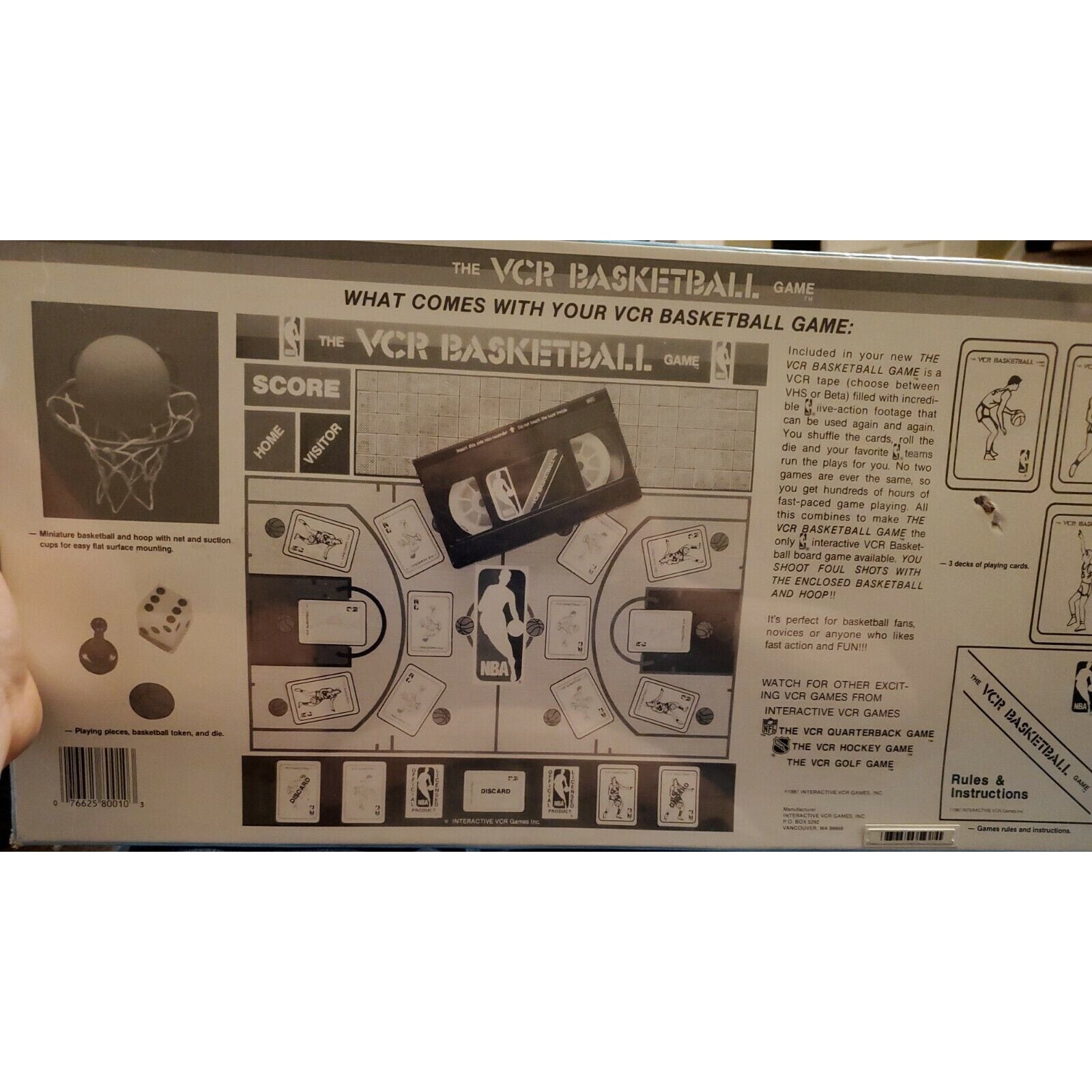 1987 NBA The VCR Basketball Interactive Board Game *Brand New*