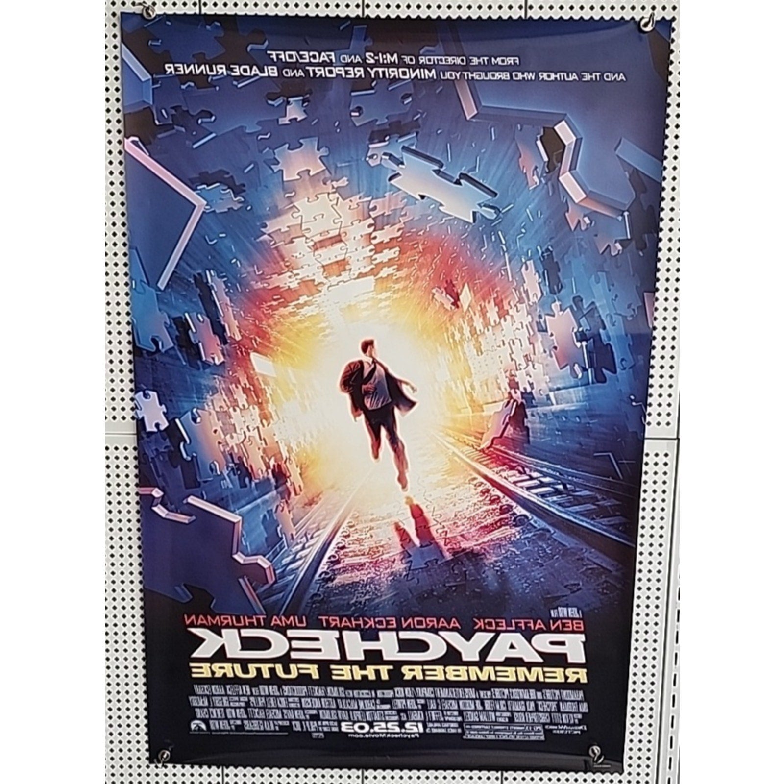 Paycheck - Double Sided Original Movie Theatre Poster 27” X 40”