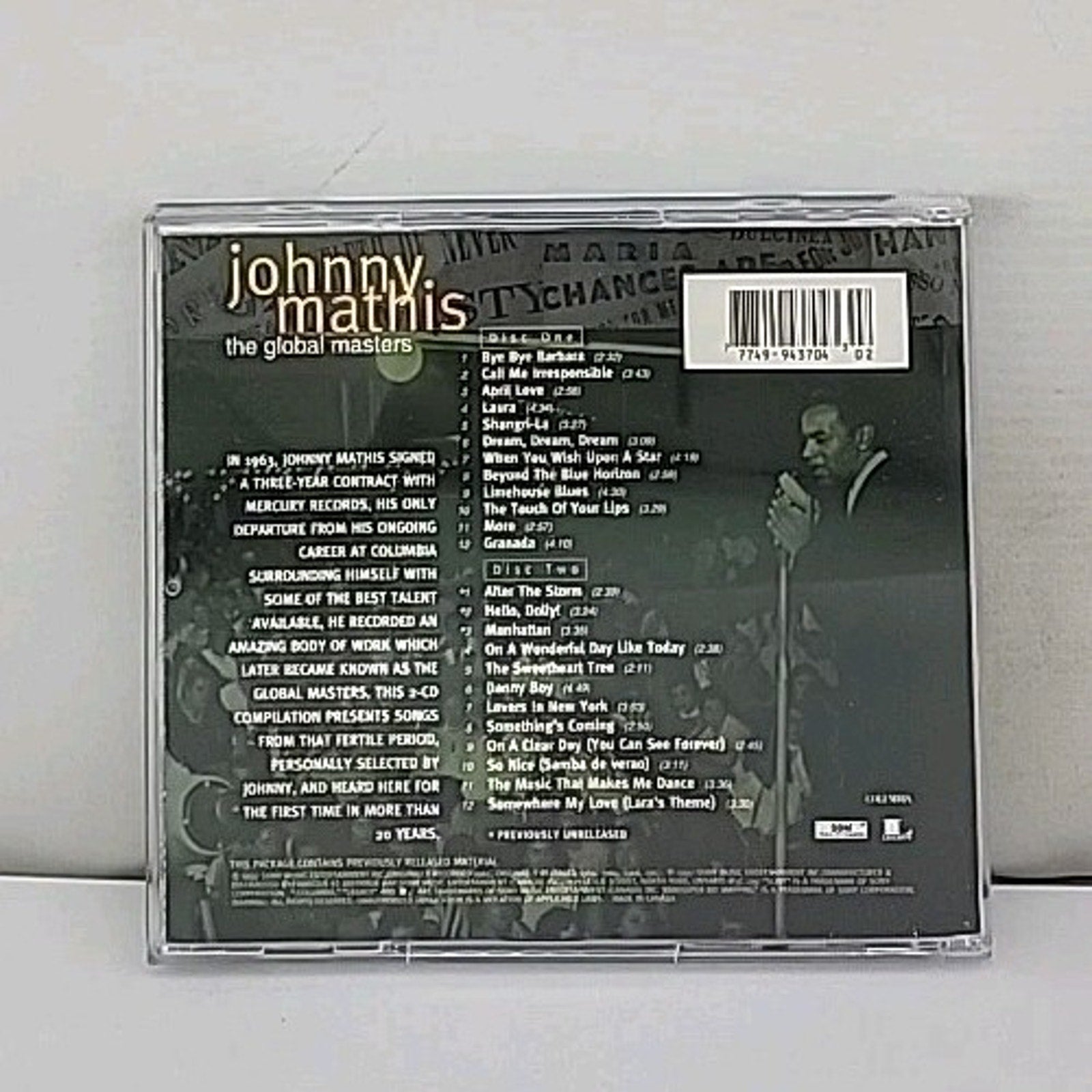 The Global Masters by Johnny Mathis (CD, Apr-1997, 2 Discs, Columbia (USA))