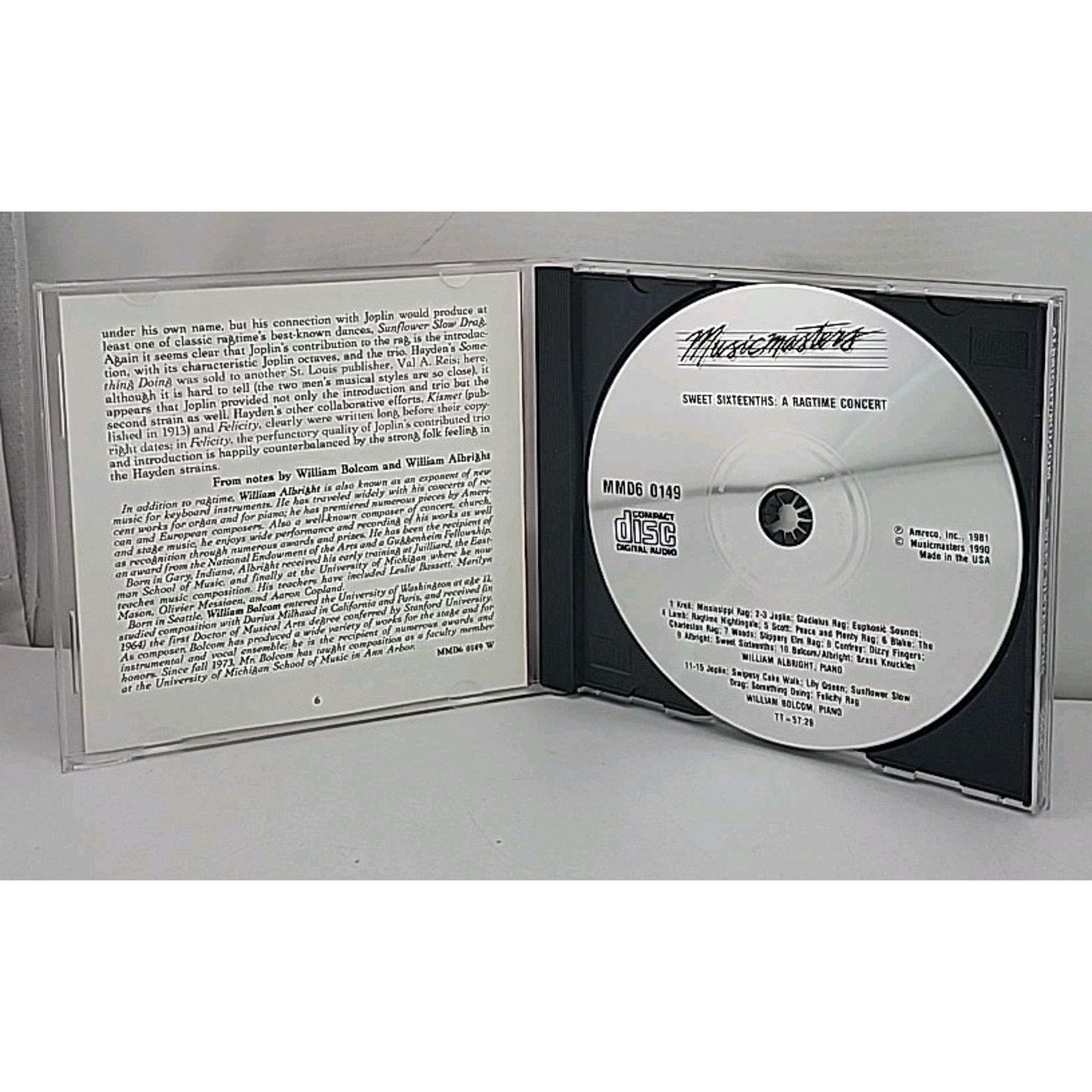 Sweet Sixteenths: A Ragtime Concert by William Albright (Composer) (CD,...