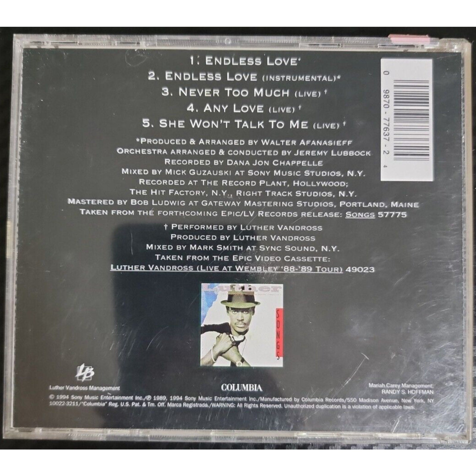 Vandross; Carey, Endless Love, Audio (CD)