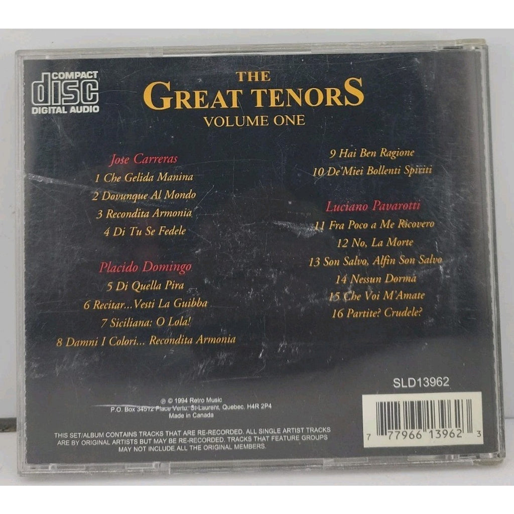 The Great Tenors: Volume 1 - Domingo, Pavarotti, & Carreras [CD]
