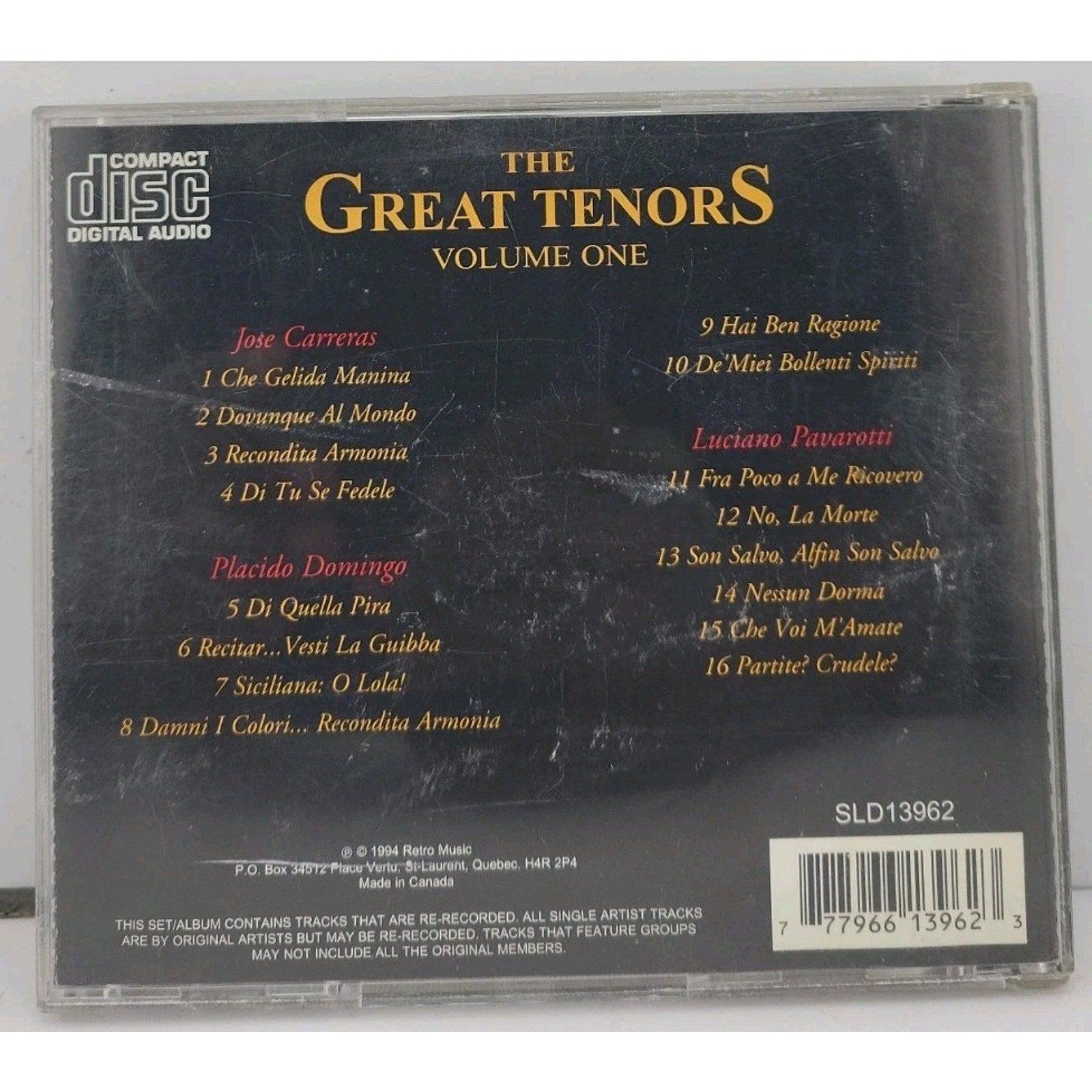 The Great Tenors: Volume 1 - Domingo, Pavarotti, & Carreras [CD]