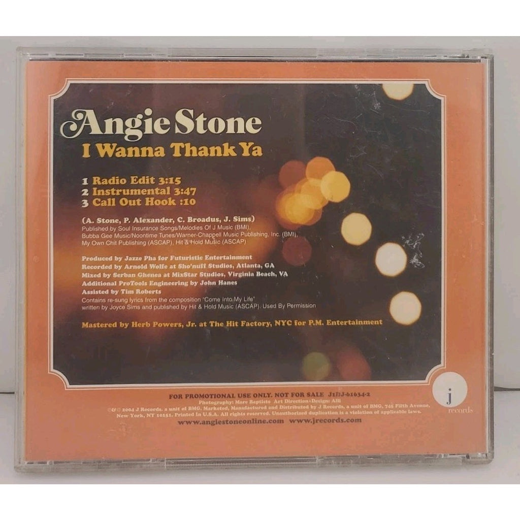 Angie Stone I Wanna Thank Ya CD
