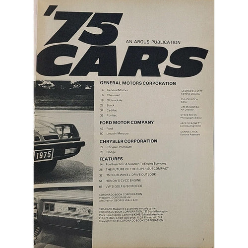 1975 Cars Magazine Argus Special