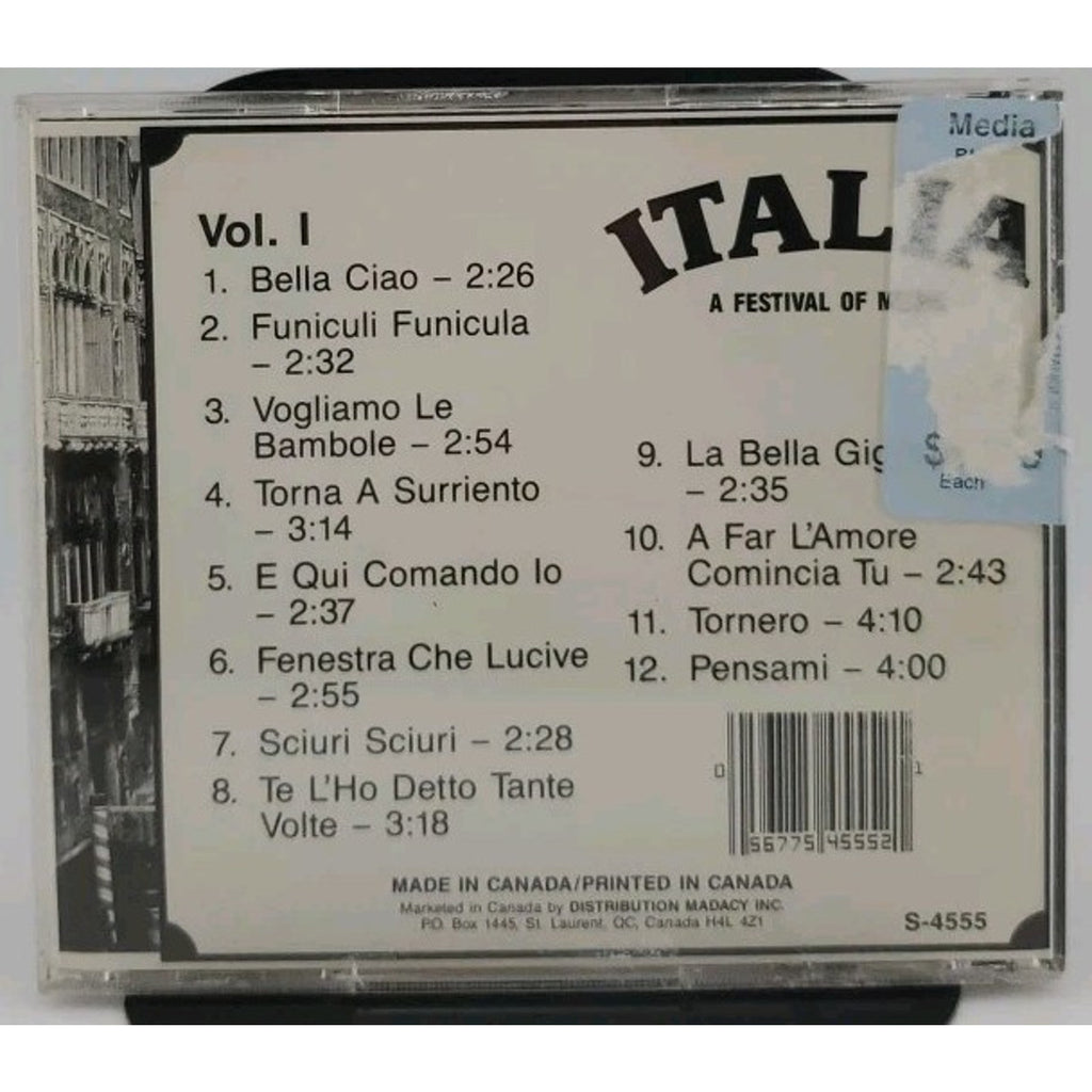 Italia: A Festival Of Music Volume 1 CD, 12 V/A Tracks