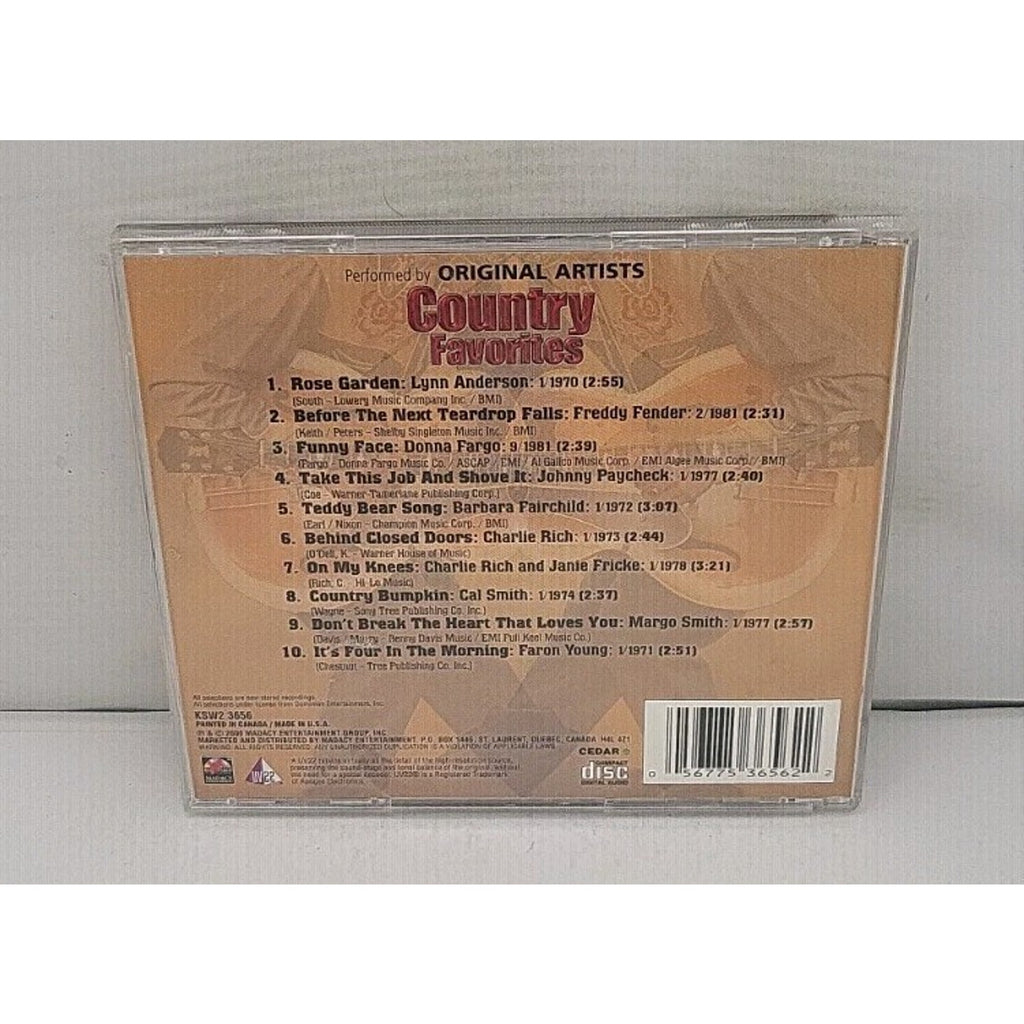 Country Favorites 70'S On Audio CD Album Black 2007