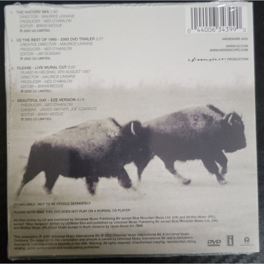 U2 The Best of 1990-2000 RARE PROMO DVD [4 TRACKS] 2002 *Brand New*