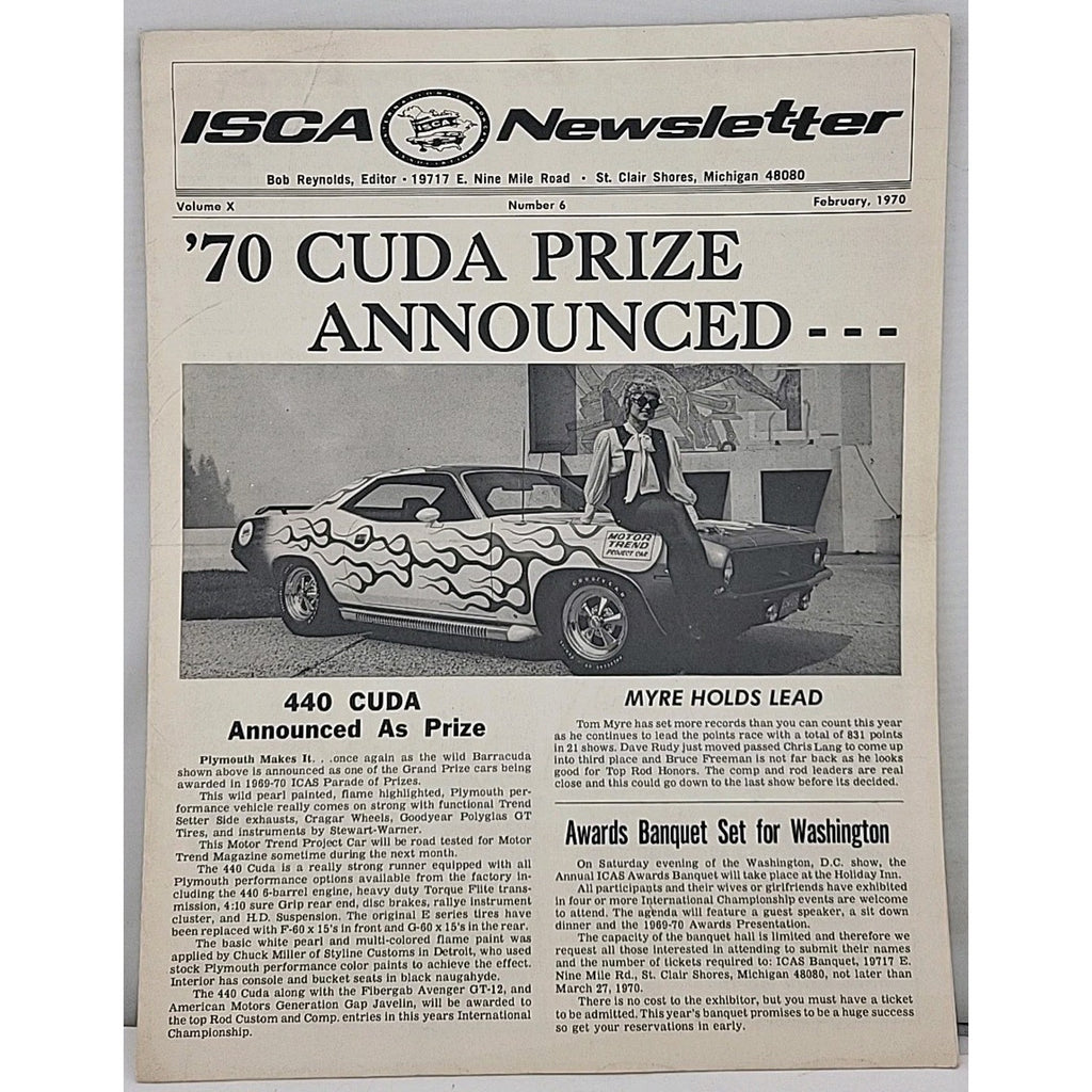 ISCA Newsletter February 1970 Volume X Number 6