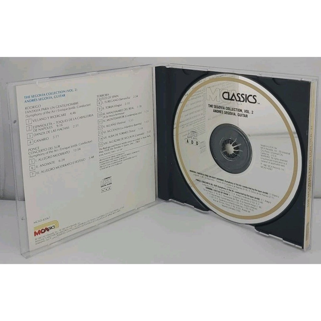 Vol. 2 Rodrigo/Ponce/Torroba by Andres Segovia (CD, 1990)