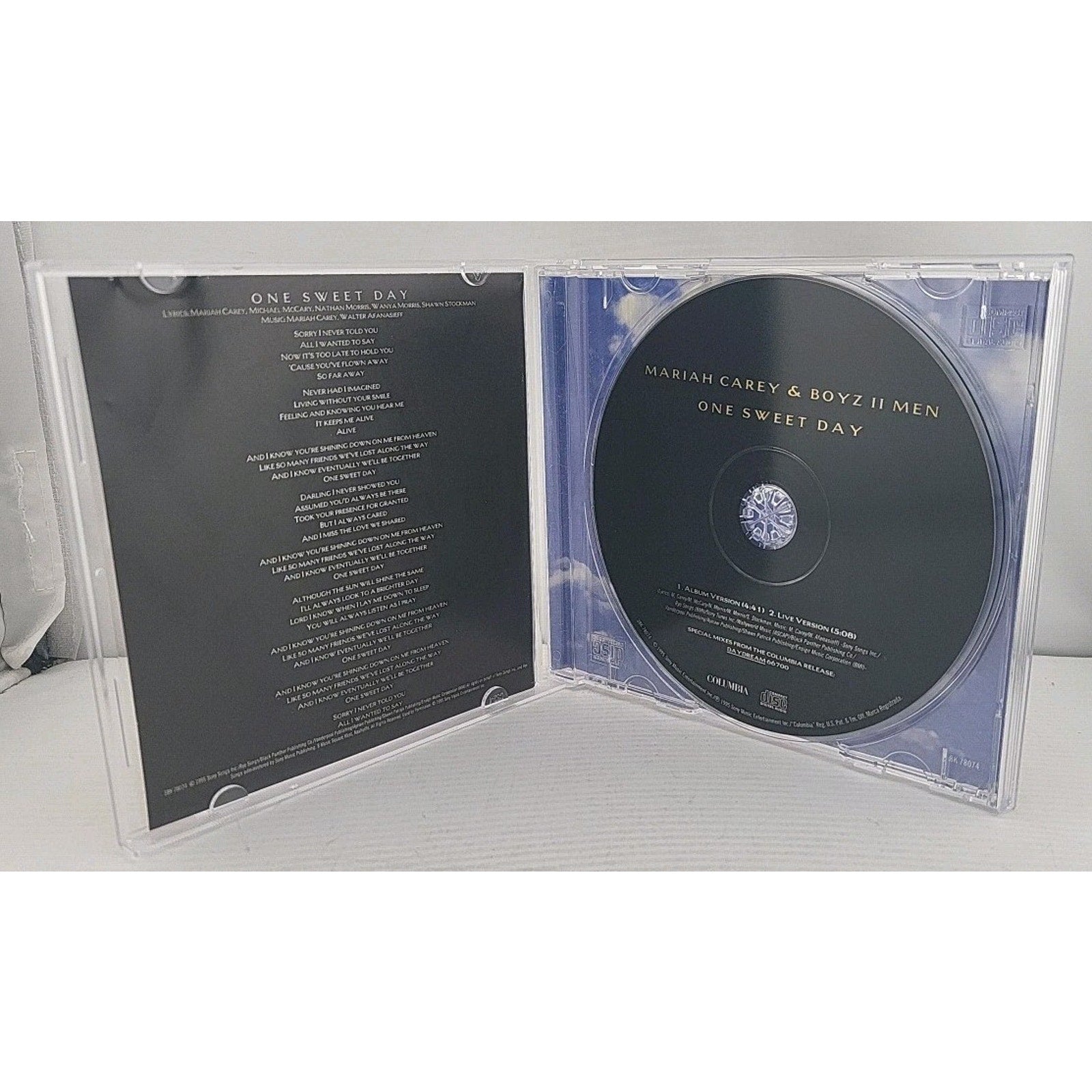 One Sweet Day [#1] [Single] by Mariah Carey (CD, Nov-1995, Columbia (USA))