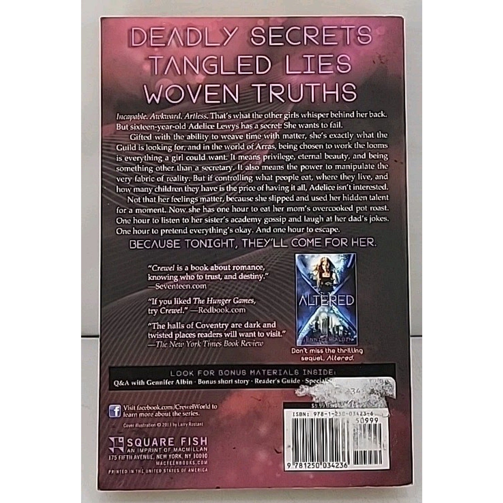 Crewel : A Novel by Gennifer Albin (2013, Trade Paperback)