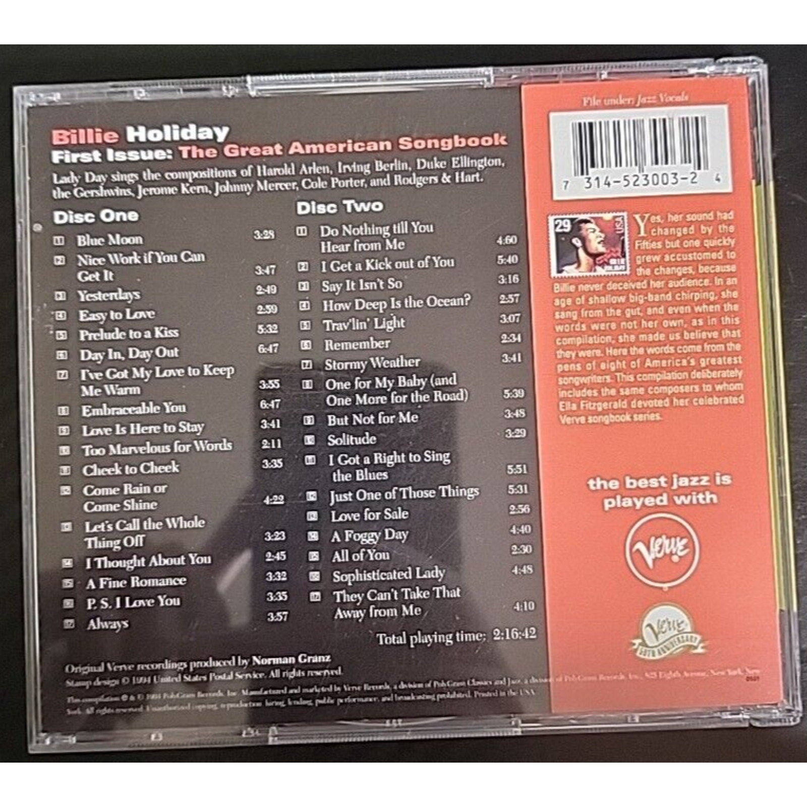 First Issue: Great American Songbook by Billie Holiday (CD, Jun-1994, 2...