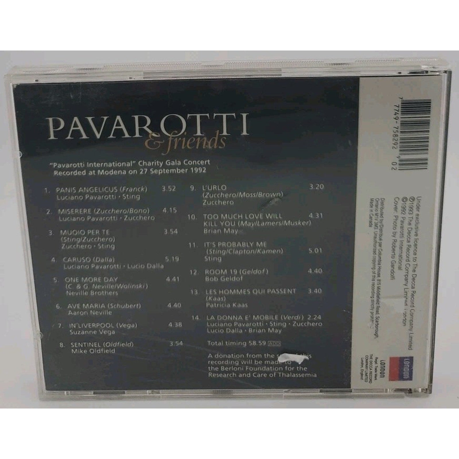 Pavarotti & Friends by Luciano Pavarotti (CD, Mar-1993, London)
