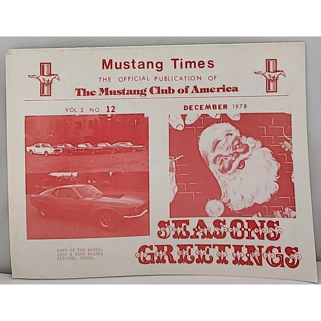 Mustang Times Magazine - Mustang Club Of America - December 1978 - Vol. 2 No. 12