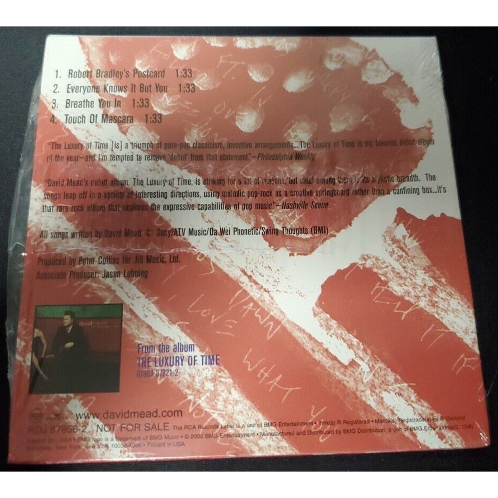 David Mead-The Luxury of Time-4 Singles-Promo CD *Brand New*