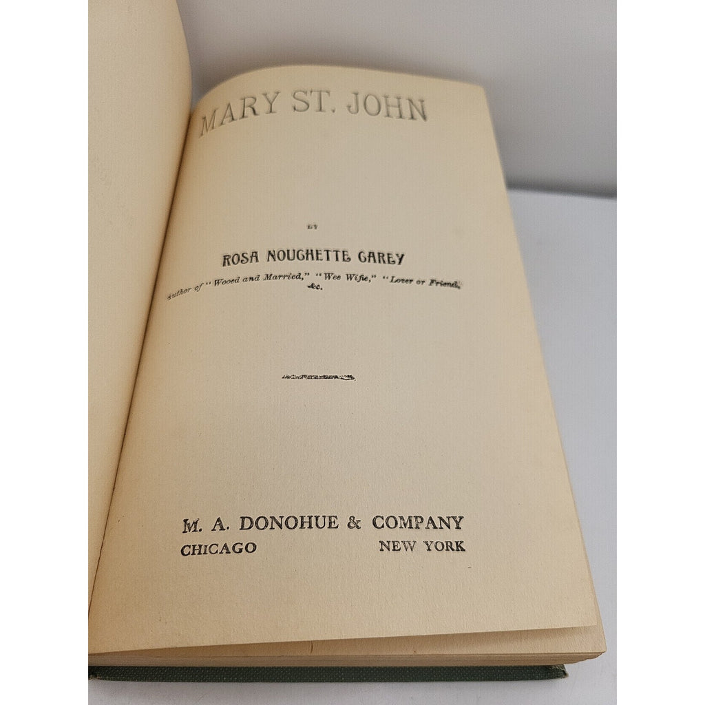 Mary St. John By Rosa N. Carey