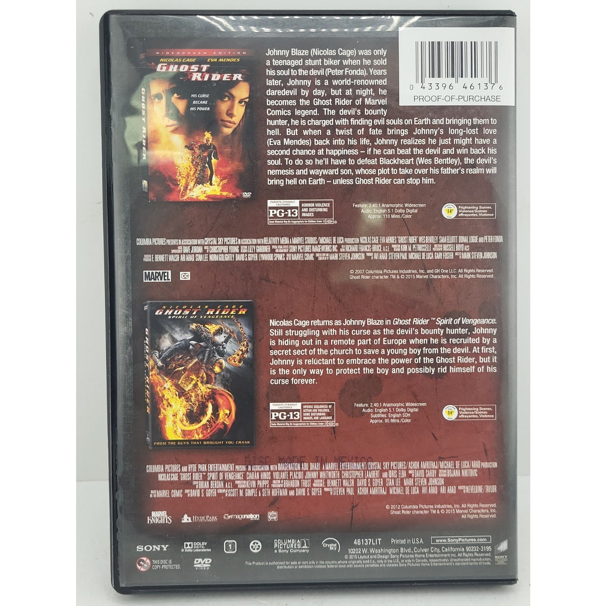 Ghost Rider / Ghost Rider: Spirit of Vengeance (DVD)