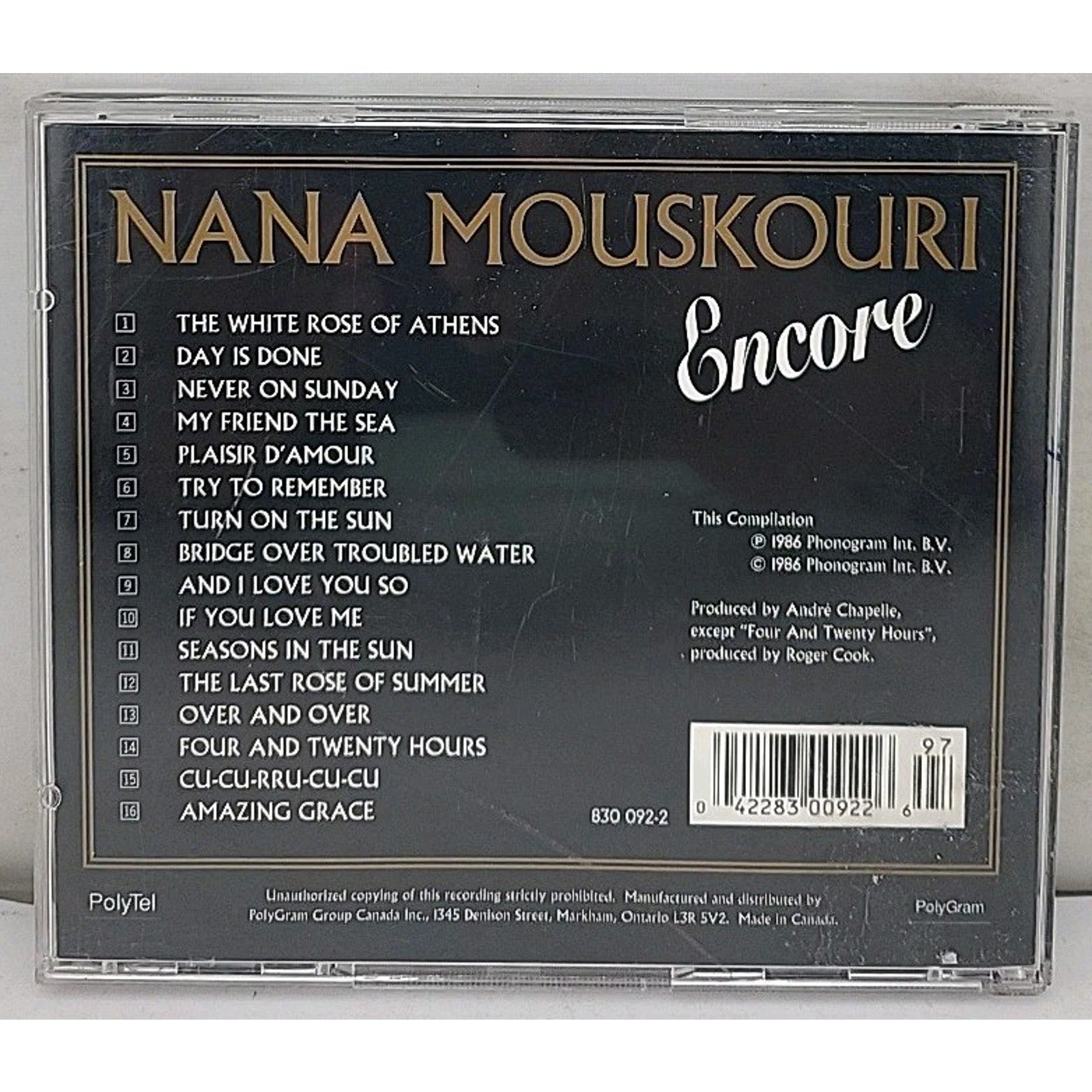 Encore by Nana Mouskouri (CD, 2004)