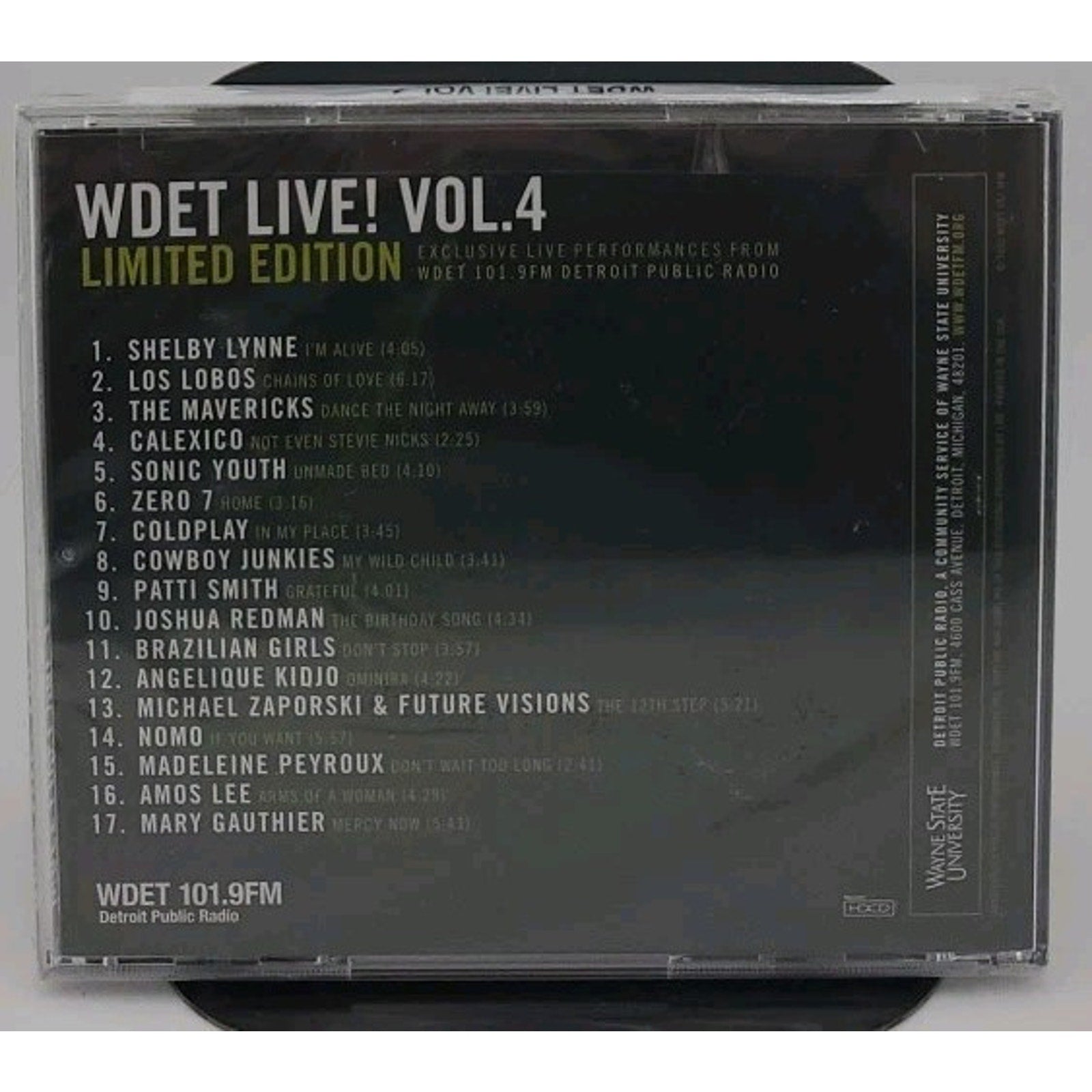 'DET LIVE! Vol.4 Exclusive Live Performances WDET FM CD 2005 101.9 DETROIT *New*