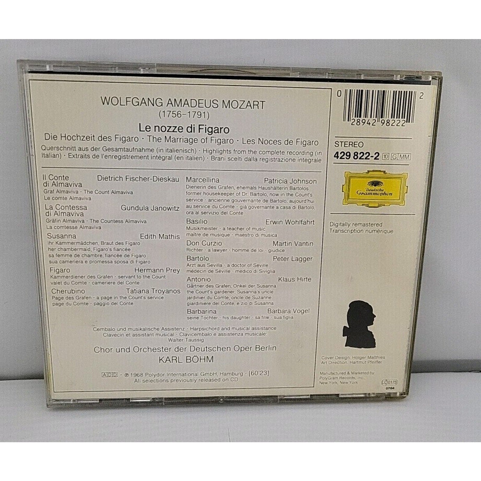 Mozart: The Marriage Of Figaro - Highlights Karl Böhm CD