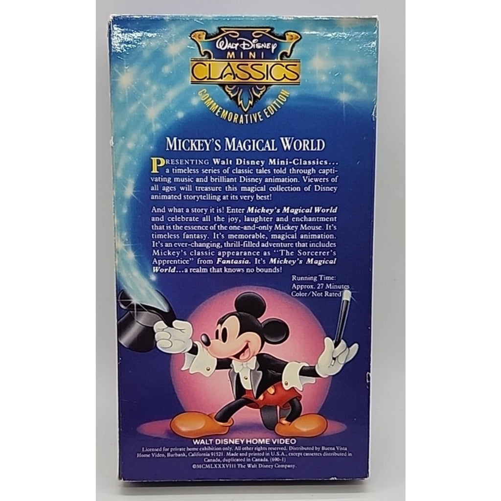 Walt Disney Mini Classics - Mickeys Magical World (VHS, 1991)