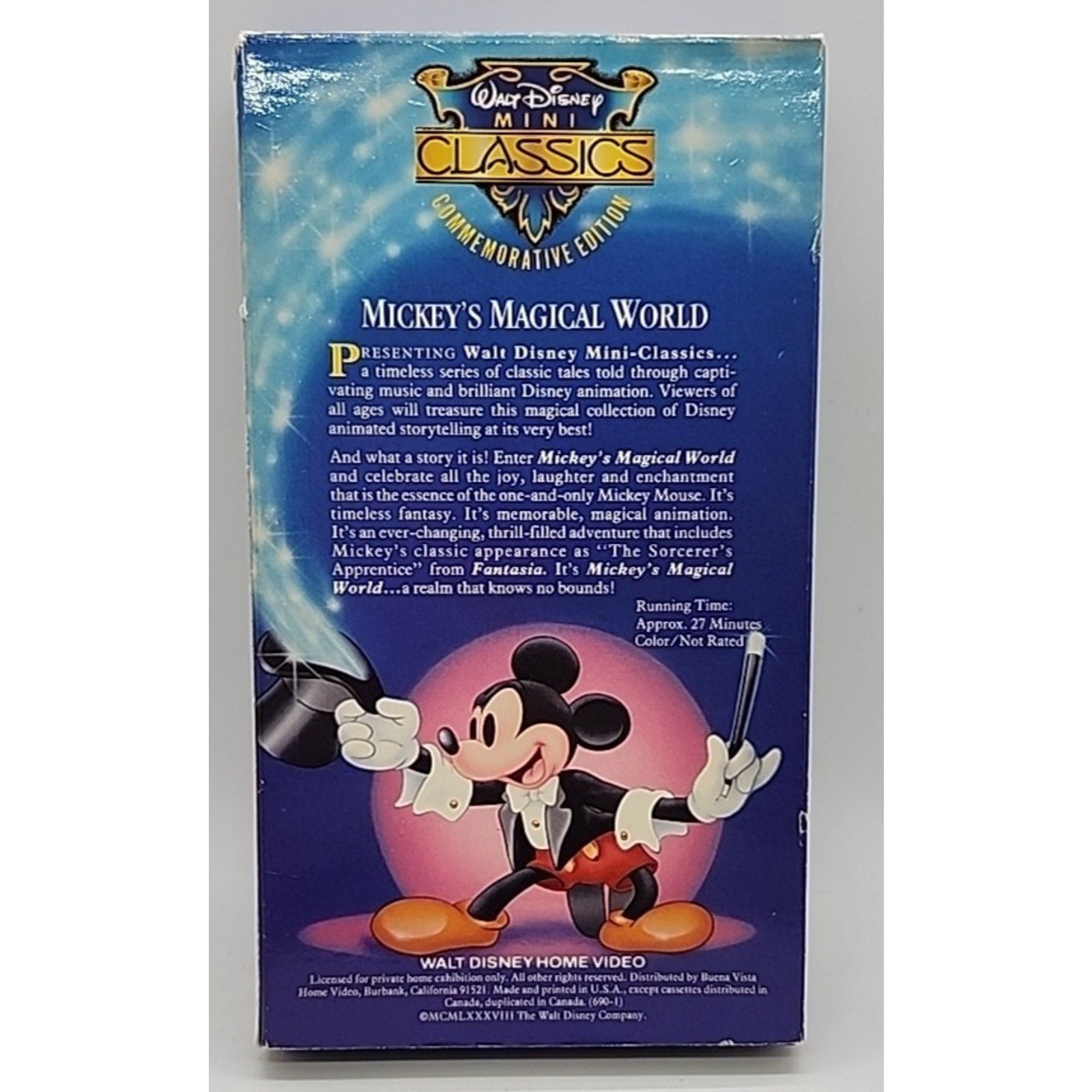 Walt Disney Mini Classics - Mickeys Magical World (VHS, 1991)