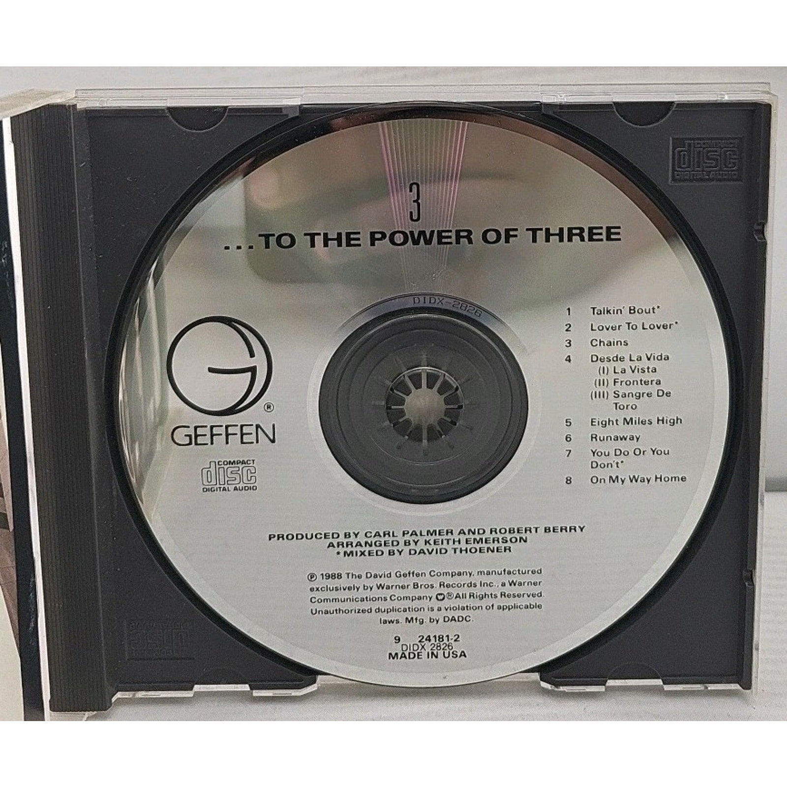 3 To The Power Of Three Prog Rock CD Keith Emerson Robert Berry Carl Palmer