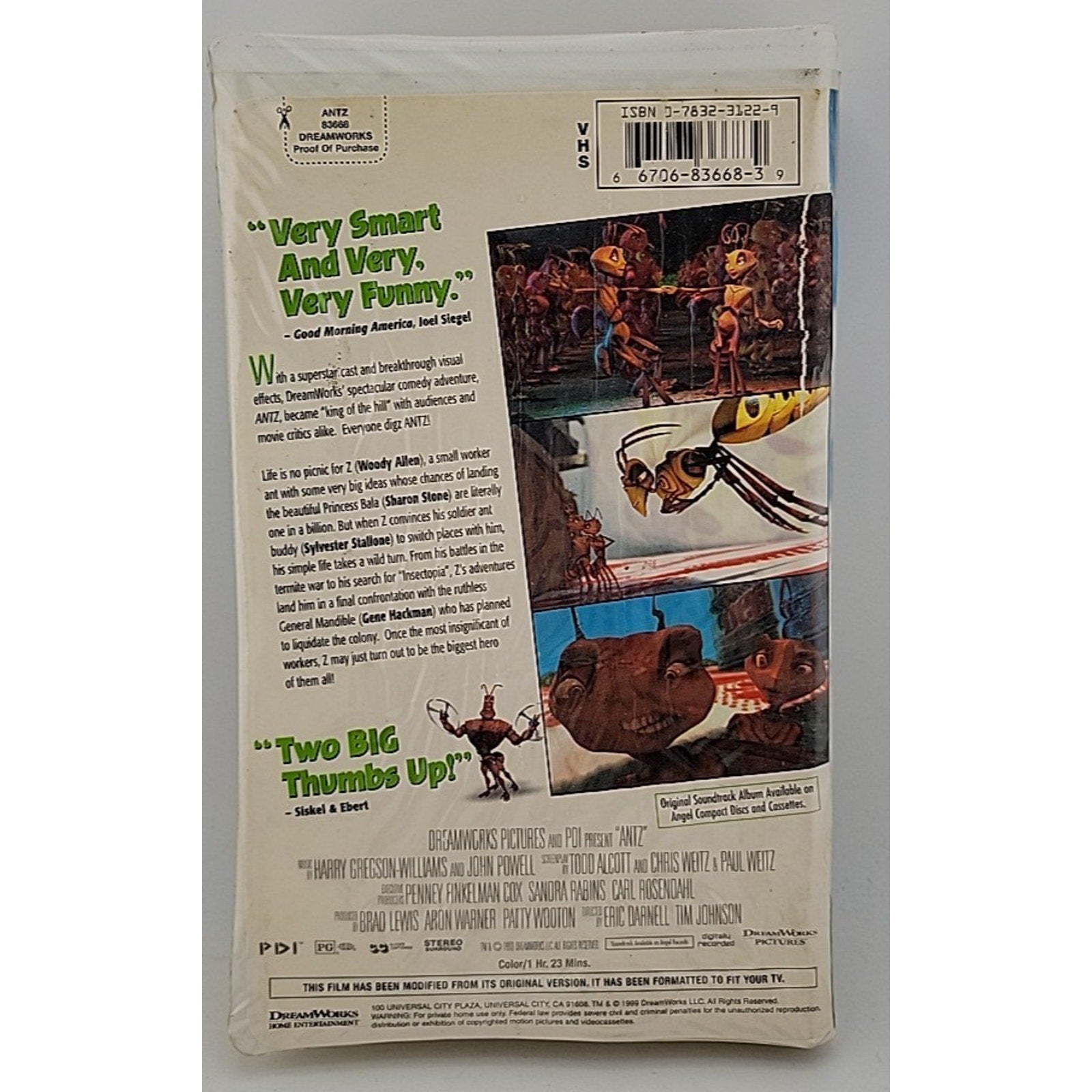 Antz (VHS, 1999, Clamshell)