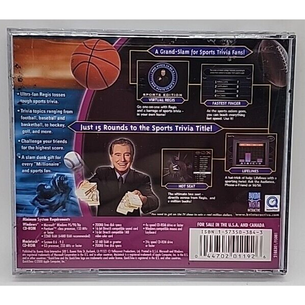 Who Wants to Be a Millionaire CD-ROM: Sports Edition (Windows/Mac, 2000)