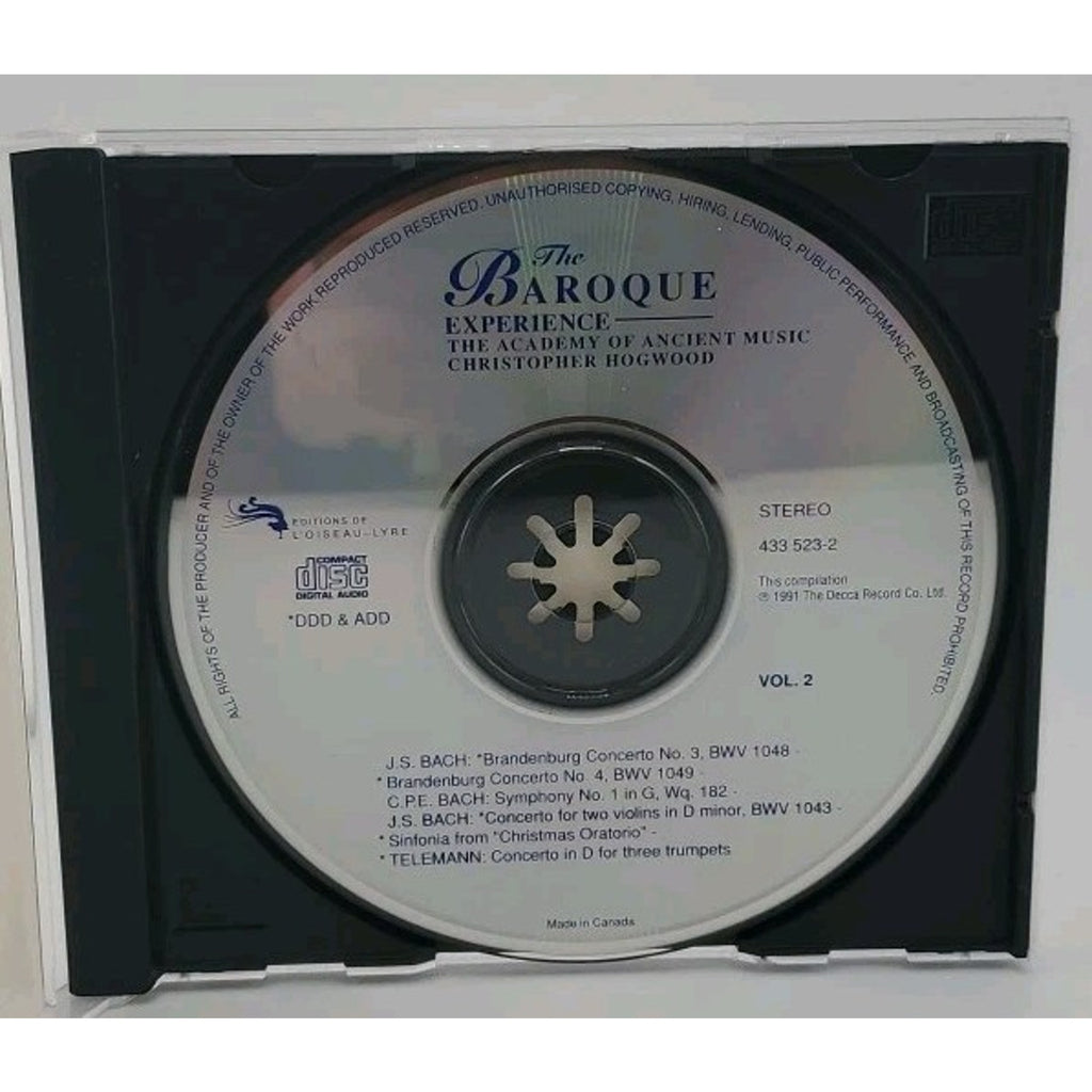 The Baroque Experience - The Academy Of Ancient Music - Christopher Hogwood - CD