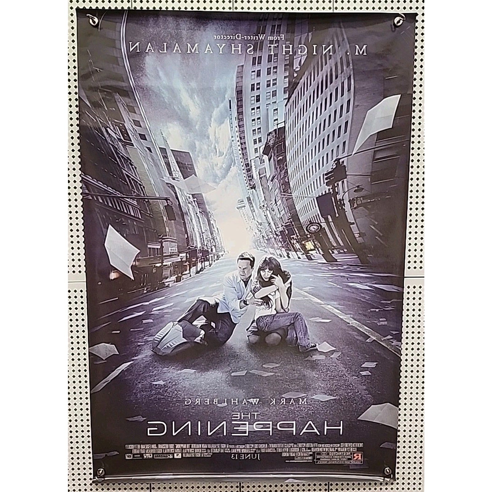 The Happening 2008 Double Sided Original Movie Poster 27" x 40" Mark Wahlberg