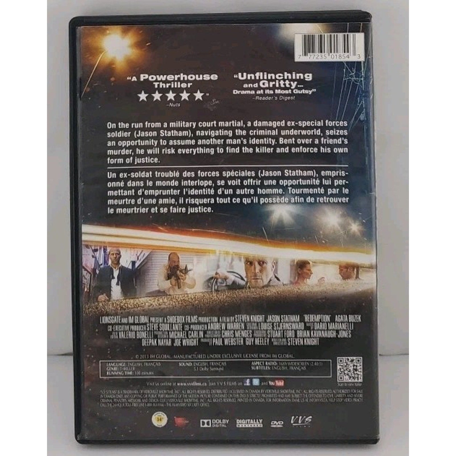 Redemption (DVD, 2013, Canadian)