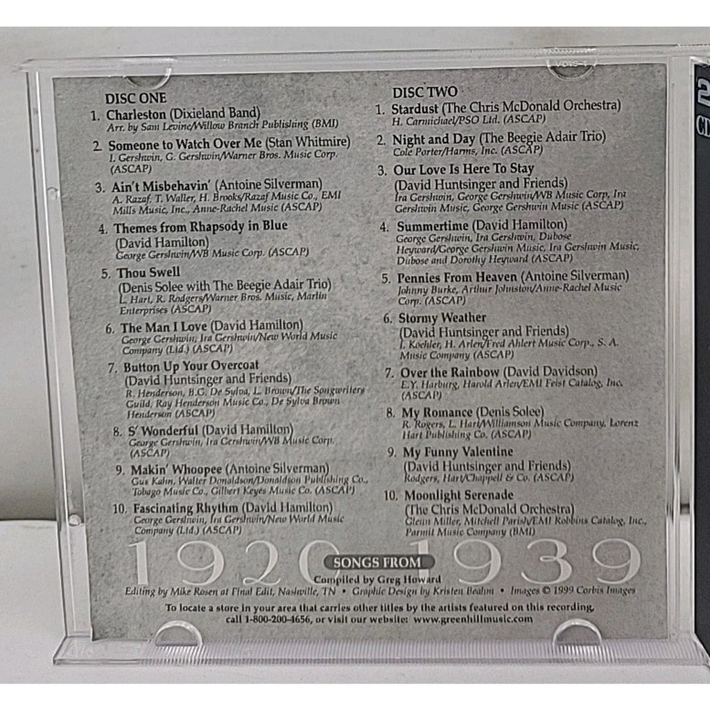 Songs of the Century, Vol 2: 1920-1939 - Audio CD