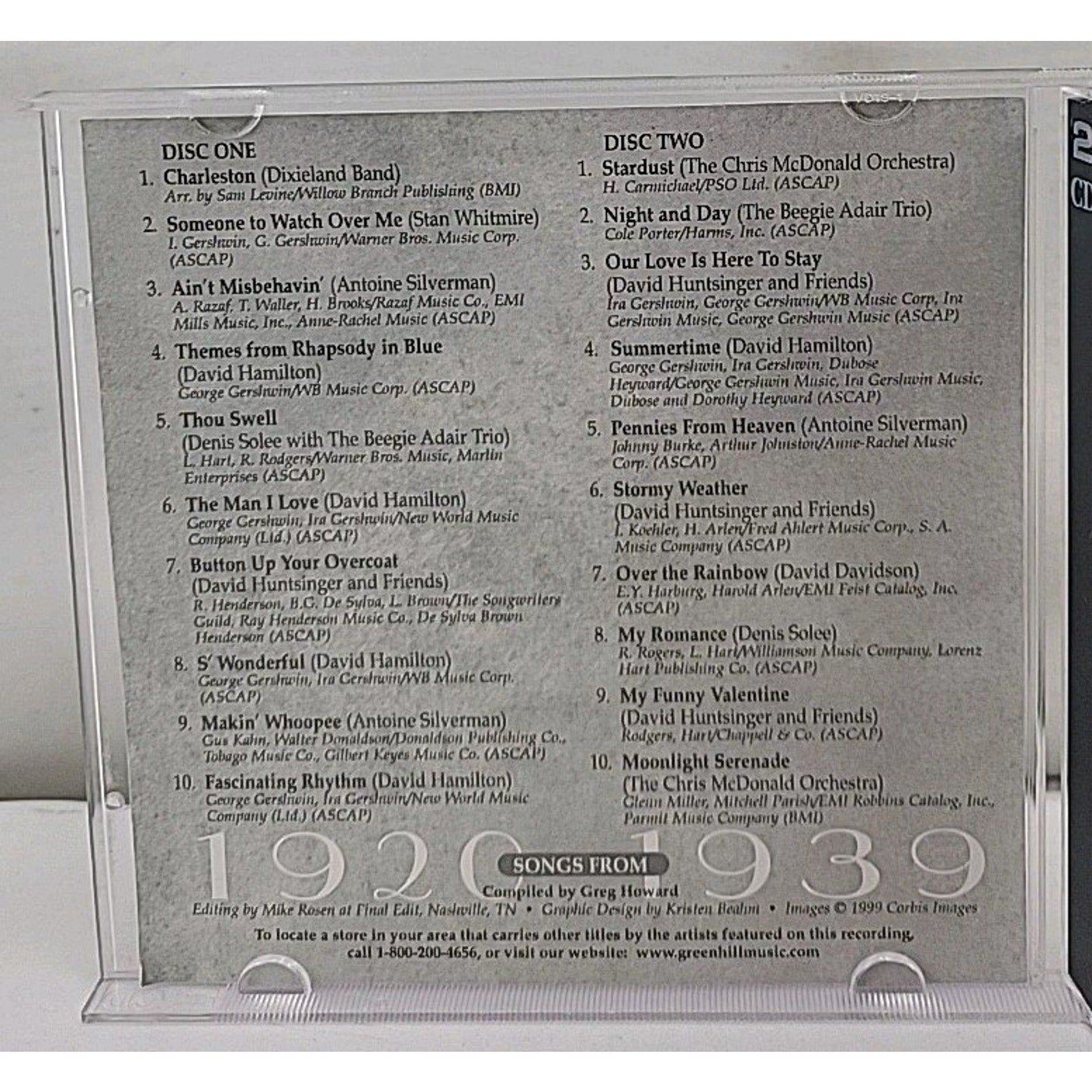 Songs of the Century, Vol 2: 1920-1939 - Audio CD