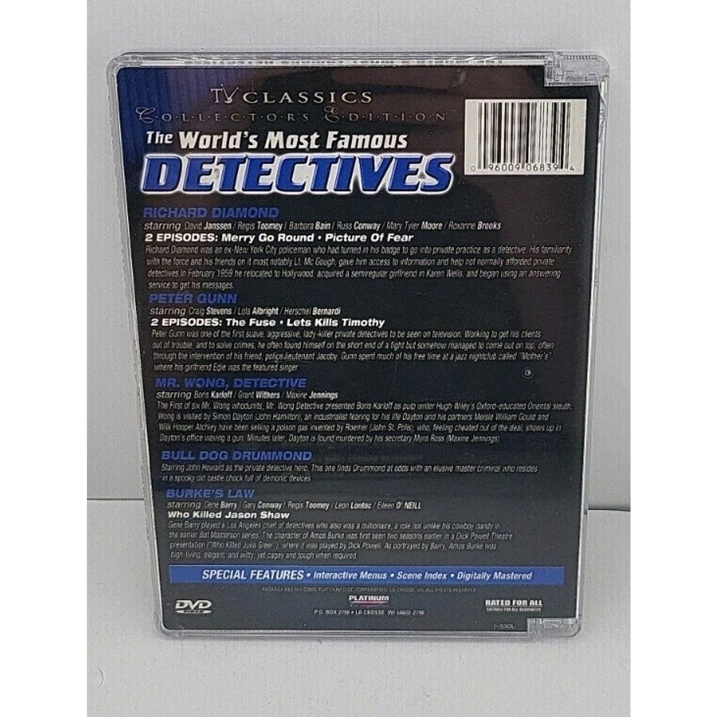 Tv Classics the Worlds Most Famous Detectives 4 DVD Set 21 Episodes