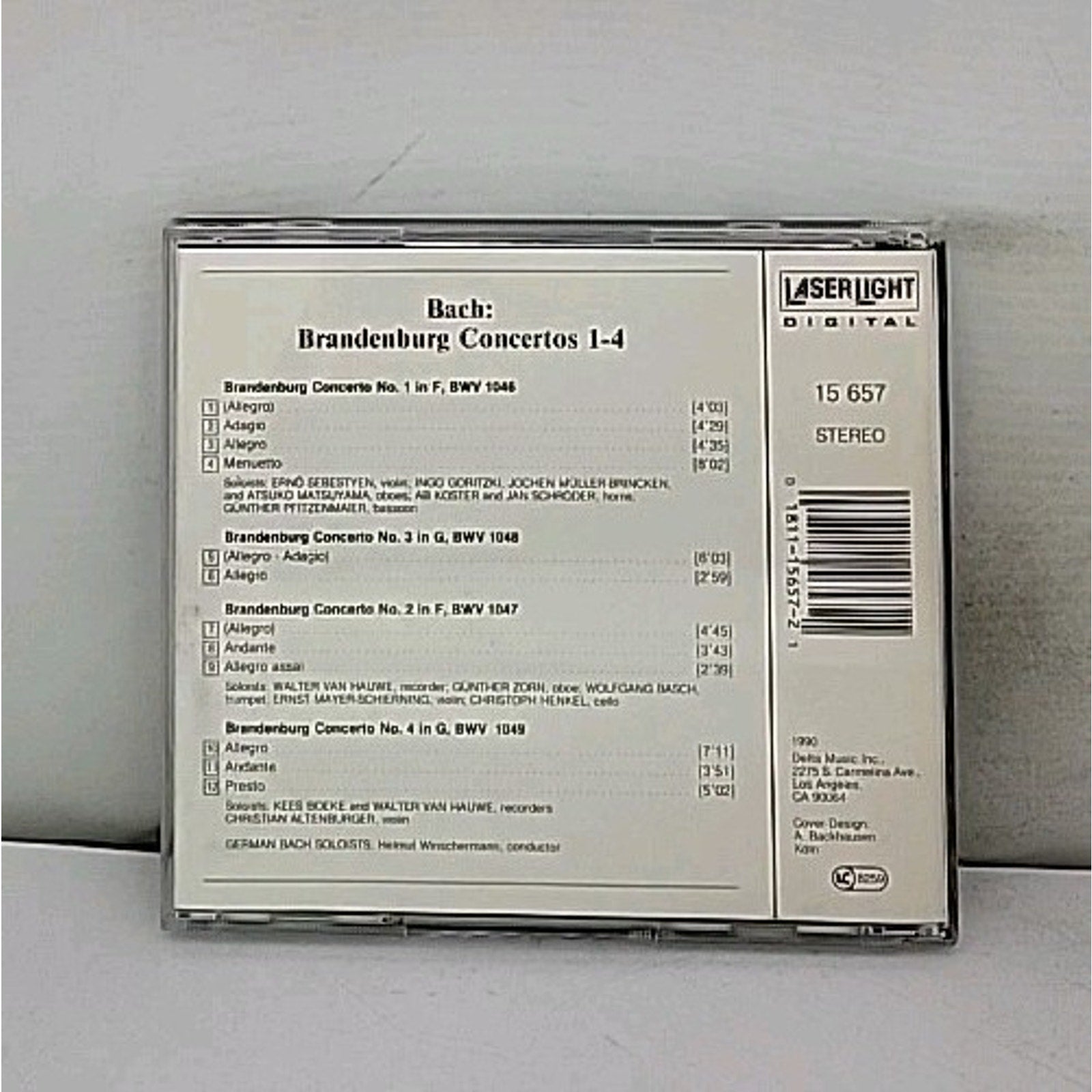 Brandenburg Con 1-4 by J.S. Bach (CD, 1990)