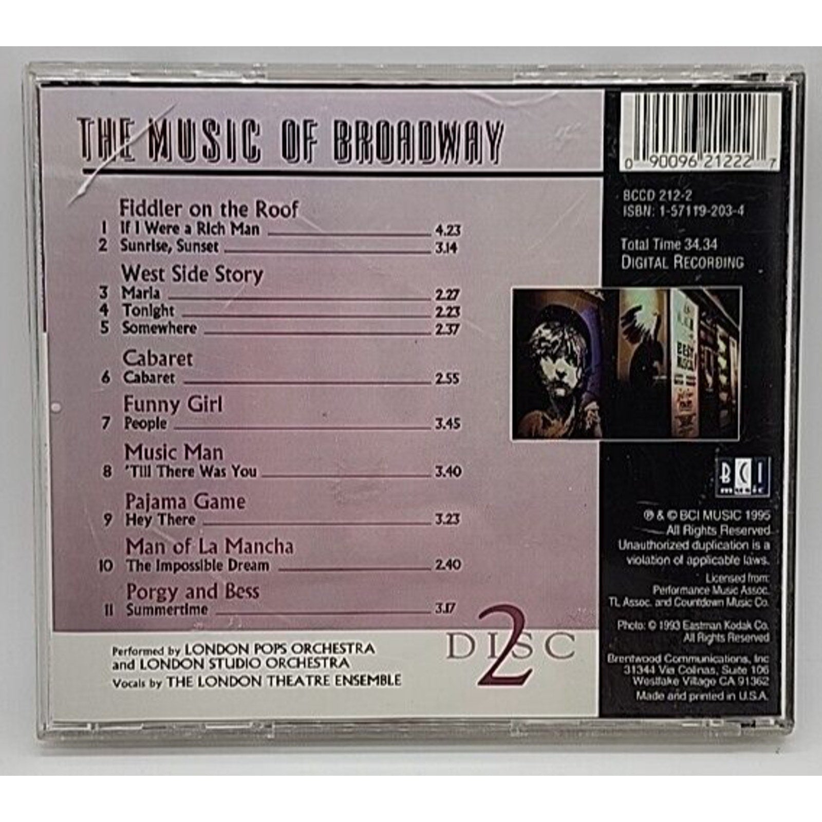 Vol. 2-Best of Broadway by London Pops Orchestra (CD, 2002)
