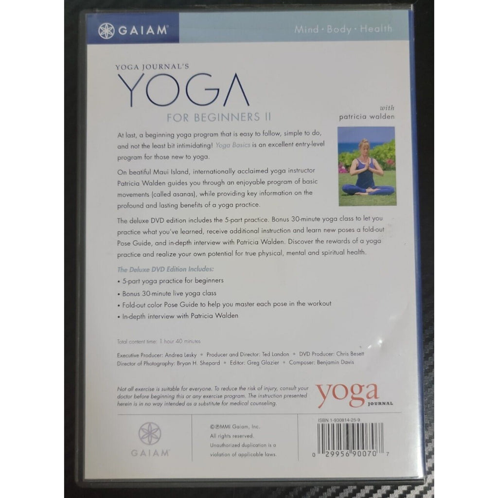 Yoga for Beginners II (Basic) (DVD, 2002)