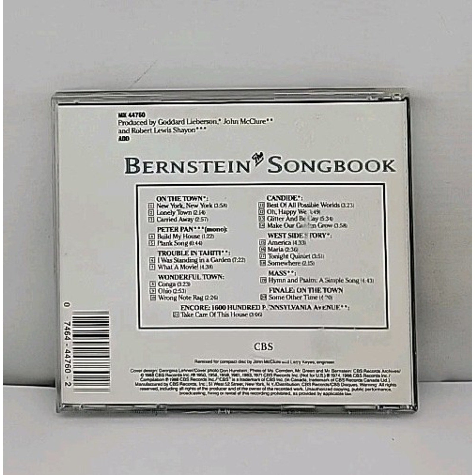 Bernstein Songbook by The Scottish Opera (CD, 1990)