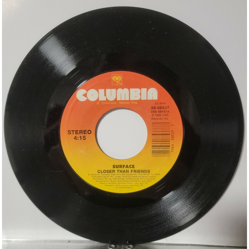 Surface - Closer Than Friends / Jazz Version (Vinyl)