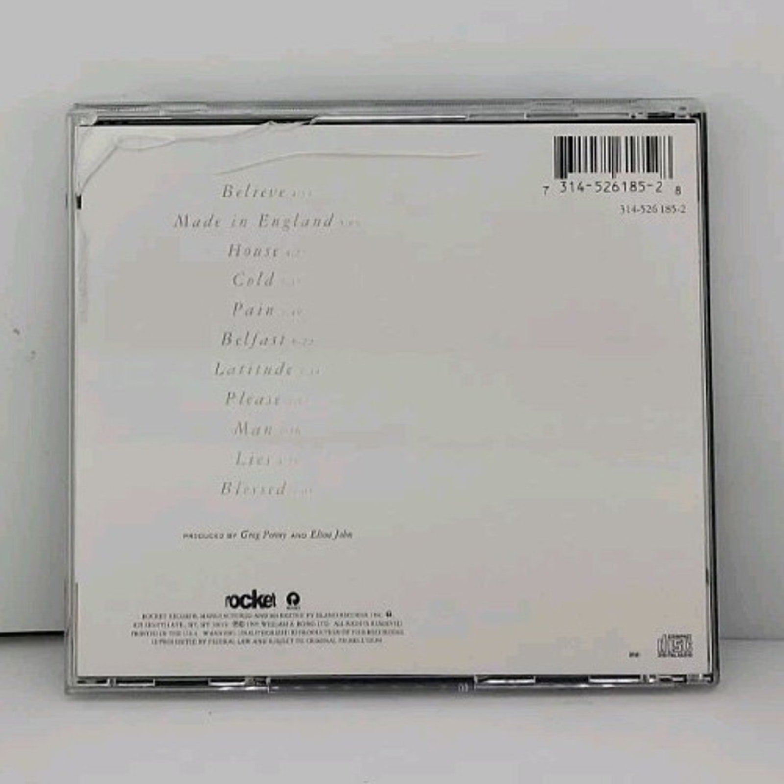 Made In England by John, Elton (CD, 1995)
