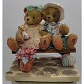 Cherished Teddies Tracie And Nicole Figurine Side By Side With Friends 911372