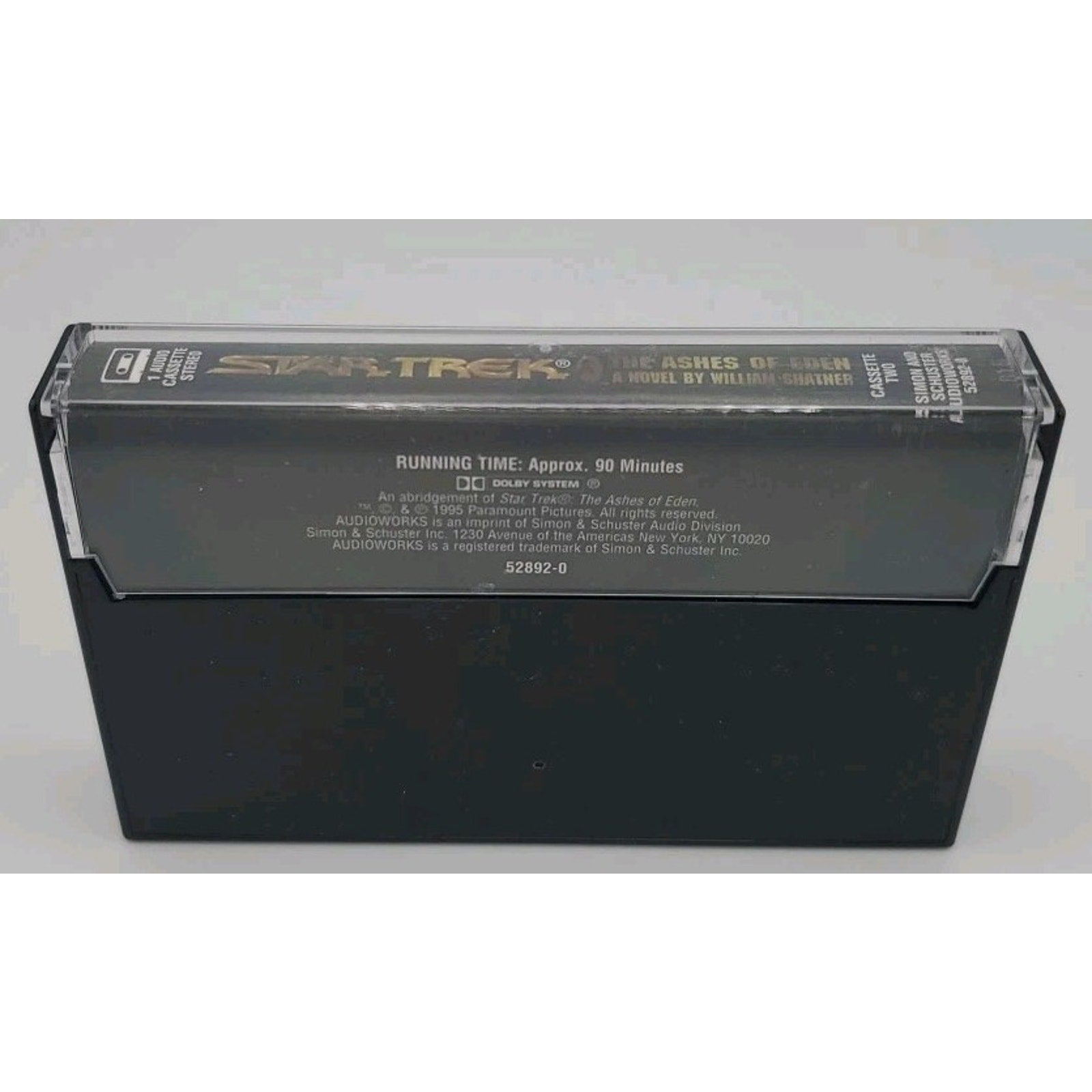 Star Trek The Ashes of Eden 1995 William Shatner 2 Cassette