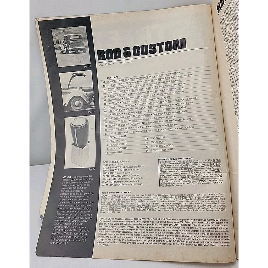 Rod & Custom Magazine - March 1973 - Vol. 20 No. 3